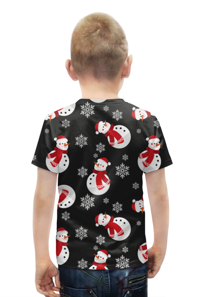 Заказать детскую футболку в Москве. Футболка с полной запечаткой для мальчиков Снеговик от THE_NISE  - готовые дизайны и нанесение принтов.