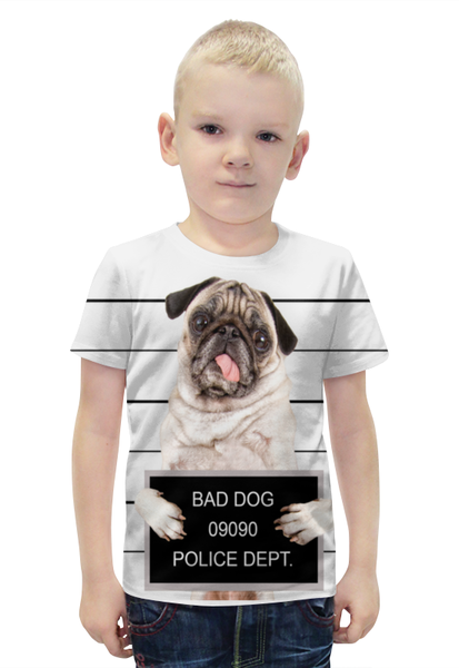 Заказать детскую футболку в Москве. Футболка с полной запечаткой для мальчиков Bad DOG от solntse - готовые дизайны и нанесение принтов.