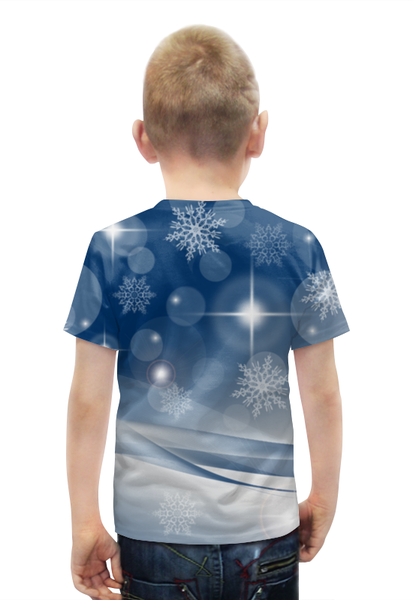 Заказать детскую футболку в Москве. Футболка с полной запечаткой для мальчиков Снежинка от Ирина - готовые дизайны и нанесение принтов.