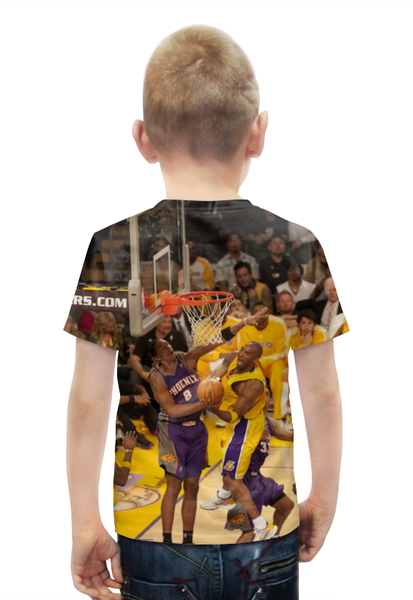 Заказать детскую футболку в Москве. Футболка с полной запечаткой для мальчиков Lakers - Kobe от skynatural - готовые дизайны и нанесение принтов.