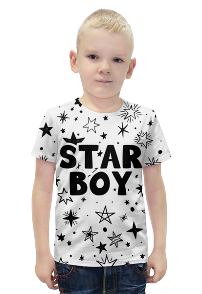 Заказать детскую футболку в Москве. Футболка с полной запечаткой для мальчиков Starboy от Artman - готовые дизайны и нанесение принтов.
