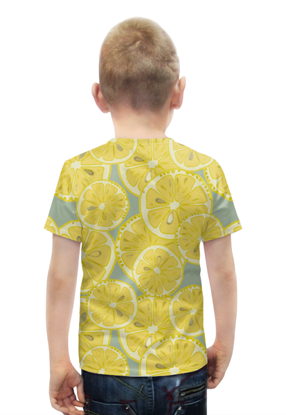 Заказать детскую футболку в Москве. Футболка с полной запечаткой для мальчиков лимоны от THE_NISE  - готовые дизайны и нанесение принтов.
