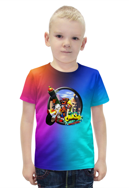 Заказать детскую футболку в Москве. Футболка с полной запечаткой для мальчиков Crash от THE_NISE  - готовые дизайны и нанесение принтов.
