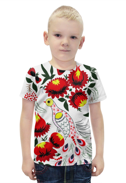 Заказать детскую футболку в Москве. Футболка с полной запечаткой для мальчиков птица жар-птица от irinavk - готовые дизайны и нанесение принтов.