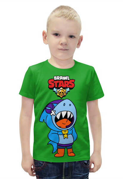 Заказать детскую футболку в Москве. Футболка с полной запечаткой для мальчиков Brawl Stars  от T-shirt print  - готовые дизайны и нанесение принтов.
