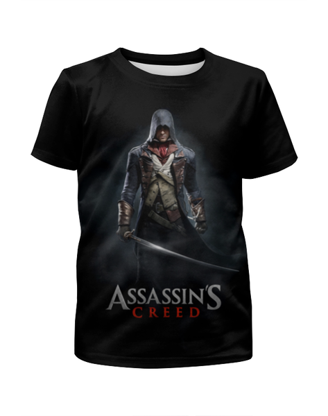 Заказать детскую футболку в Москве. Футболка с полной запечаткой для мальчиков Assassins Creed (Unity Arno) от Аня Лукьянова - готовые дизайны и нанесение принтов.