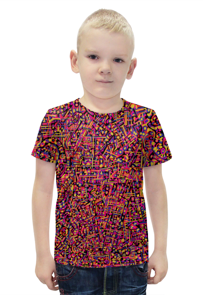 Заказать детскую футболку в Москве. Футболка с полной запечаткой для мальчиков Карамель. от Vadim Koval - готовые дизайны и нанесение принтов.