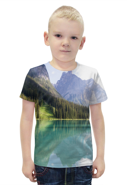Заказать детскую футболку в Москве. Футболка с полной запечаткой для мальчиков Прозрачное озеро от THE_NISE  - готовые дизайны и нанесение принтов.