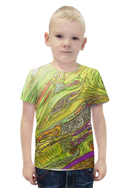 Заказать детскую футболку в Москве. Футболка с полной запечаткой для мальчиков Дракон от trotinka space - готовые дизайны и нанесение принтов.