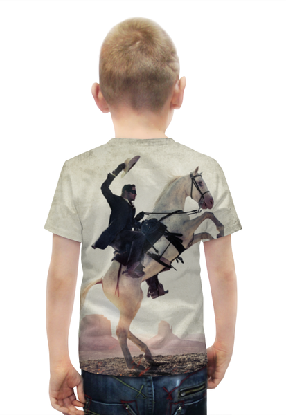 Заказать детскую футболку в Москве. Футболка с полной запечаткой для мальчиков Одинокий Рэйнджер от skynatural - готовые дизайны и нанесение принтов.