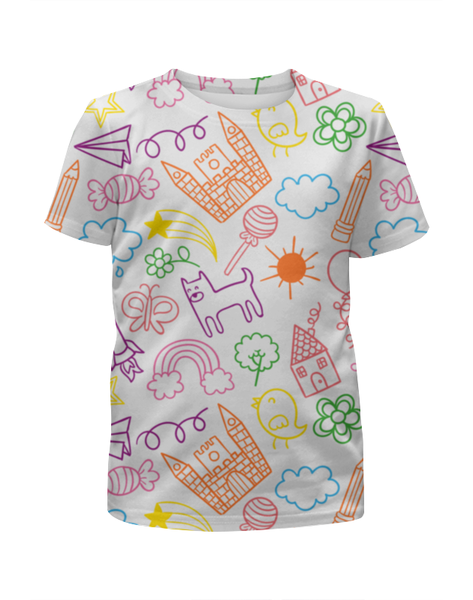 Заказать детскую футболку в Москве. Футболка с полной запечаткой для мальчиков Летняя от BeliySlon - готовые дизайны и нанесение принтов.