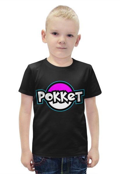 Заказать детскую футболку в Москве. Футболка с полной запечаткой для мальчиков Pokket от ПРИНТЫ ПЕЧАТЬ  - готовые дизайны и нанесение принтов.