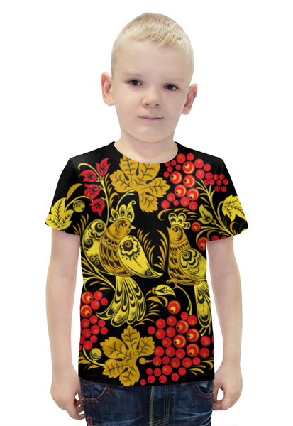 Заказать детскую футболку в Москве. Футболка с полной запечаткой для мальчиков Роспись от solntse - готовые дизайны и нанесение принтов.