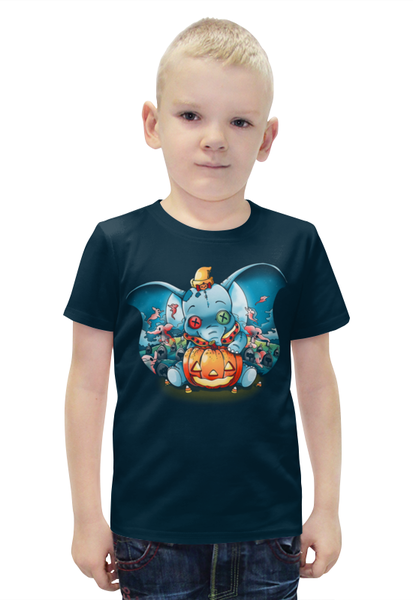 Заказать детскую футболку в Москве. Футболка с полной запечаткой для мальчиков Halloween от T-shirt print  - готовые дизайны и нанесение принтов.
