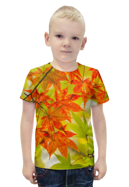Заказать детскую футболку в Москве. Футболка с полной запечаткой для мальчиков  Осень от THE_NISE  - готовые дизайны и нанесение принтов.