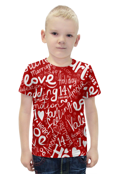 Заказать детскую футболку в Москве. Футболка с полной запечаткой для мальчиков 14 February от THE_NISE  - готовые дизайны и нанесение принтов.