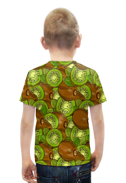 Заказать детскую футболку в Москве. Футболка с полной запечаткой для мальчиков Плоды киви от THE_NISE  - готовые дизайны и нанесение принтов.