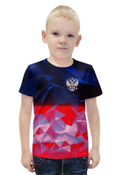 Заказать детскую футболку в Москве. Футболка с полной запечаткой для мальчиков Россия от THE_NISE  - готовые дизайны и нанесение принтов.