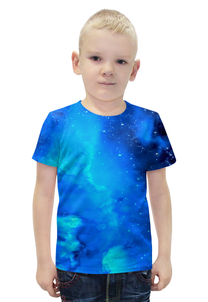 Заказать детскую футболку в Москве. Футболка с полной запечаткой для мальчиков Звездное небо от THE_NISE  - готовые дизайны и нанесение принтов.