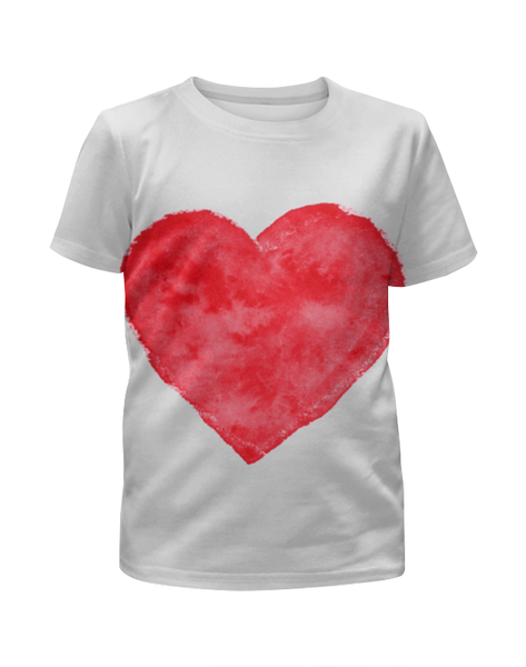 Заказать детскую футболку в Москве. Футболка с полной запечаткой для мальчиков Red heart от Илья Щеблецов - готовые дизайны и нанесение принтов.