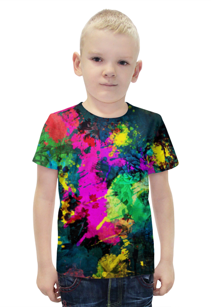 Заказать детскую футболку в Москве. Футболка с полной запечаткой для мальчиков Краски от Fil6 - готовые дизайны и нанесение принтов.