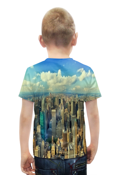Заказать детскую футболку в Москве. Футболка с полной запечаткой для мальчиков Megapolis от THE_NISE  - готовые дизайны и нанесение принтов.
