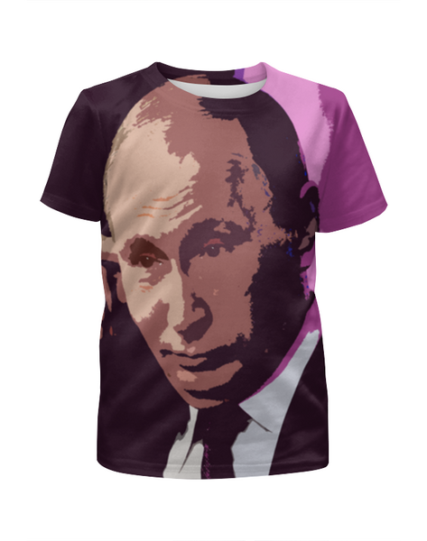 Заказать детскую футболку в Москве. Футболка с полной запечаткой для мальчиков Путин от THE_NISE  - готовые дизайны и нанесение принтов.