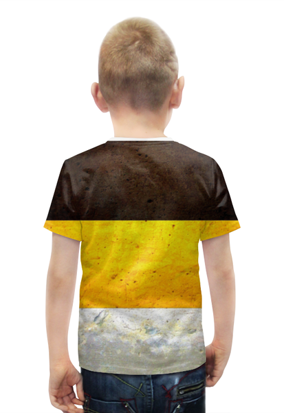 Заказать детскую футболку в Москве. Футболка с полной запечаткой для мальчиков Флаг Российской Империи от Leichenwagen - готовые дизайны и нанесение принтов.
