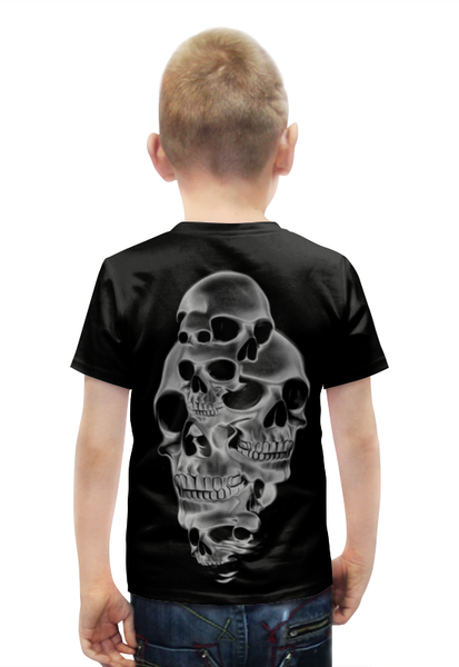 Заказать детскую футболку в Москве. Футболка с полной запечаткой для мальчиков Skull Art от Leichenwagen - готовые дизайны и нанесение принтов.