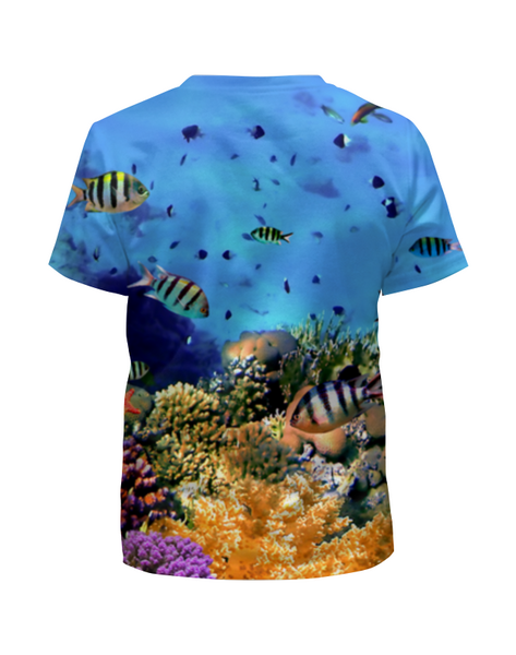 Заказать детскую футболку в Москве. Футболка с полной запечаткой для мальчиков Морской риф от THE_NISE  - готовые дизайны и нанесение принтов.