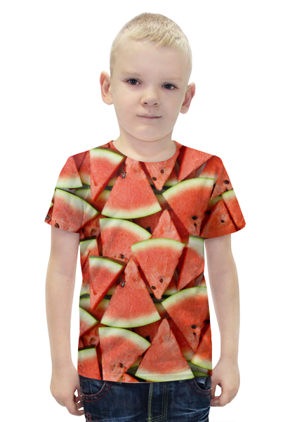 Заказать детскую футболку в Москве. Футболка с полной запечаткой для мальчиков WATERMELON от CoolDesign - готовые дизайны и нанесение принтов.