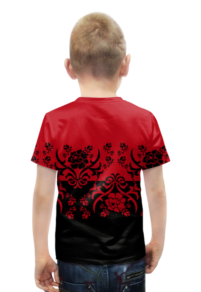 Заказать детскую футболку в Москве. Футболка с полной запечаткой для мальчиков Красно-черный от valezar - готовые дизайны и нанесение принтов.