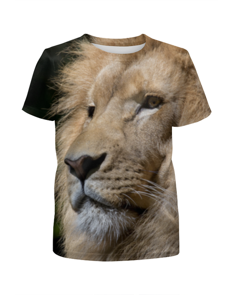 Заказать детскую футболку в Москве. Футболка с полной запечаткой для мальчиков Хищник лев от weeert - готовые дизайны и нанесение принтов.