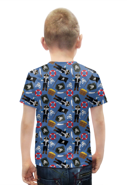 Заказать детскую футболку в Москве. Футболка с полной запечаткой для мальчиков Пираты  от T-shirt print  - готовые дизайны и нанесение принтов.