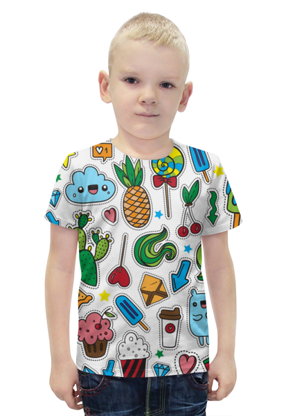Заказать детскую футболку в Москве. Футболка с полной запечаткой для мальчиков Вкусняшка от T-shirt print  - готовые дизайны и нанесение принтов.