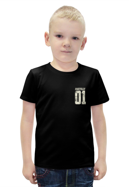 Заказать детскую футболку в Москве. Футболка с полной запечаткой для мальчиков Анатолий 01 от weeert - готовые дизайны и нанесение принтов.