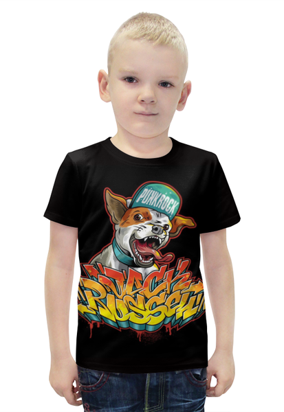 Заказать детскую футболку в Москве. Футболка с полной запечаткой для мальчиков Punk rock от Серега Шнайдер - готовые дизайны и нанесение принтов.