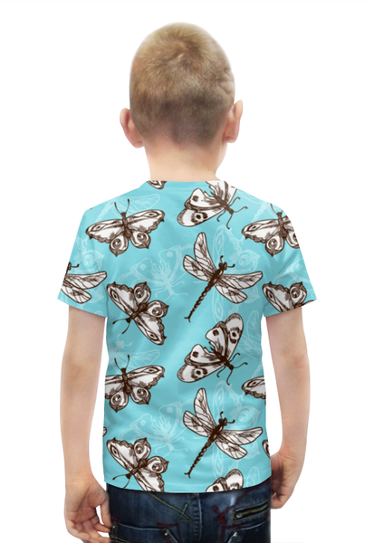 Заказать детскую футболку в Москве. Футболка с полной запечаткой для мальчиков Бабочки и стрекозы от nadegda - готовые дизайны и нанесение принтов.