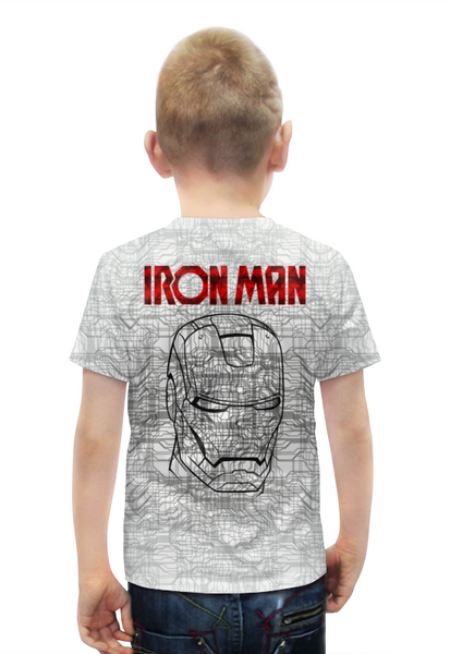 Заказать детскую футболку в Москве. Футболка с полной запечаткой для мальчиков HeroMan от balden - готовые дизайны и нанесение принтов.
