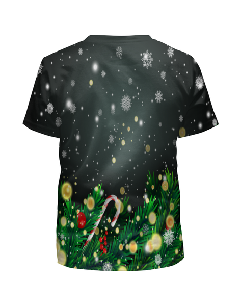 Заказать детскую футболку в Москве. Футболка с полной запечаткой для мальчиков Падающий снег от THE_NISE  - готовые дизайны и нанесение принтов.