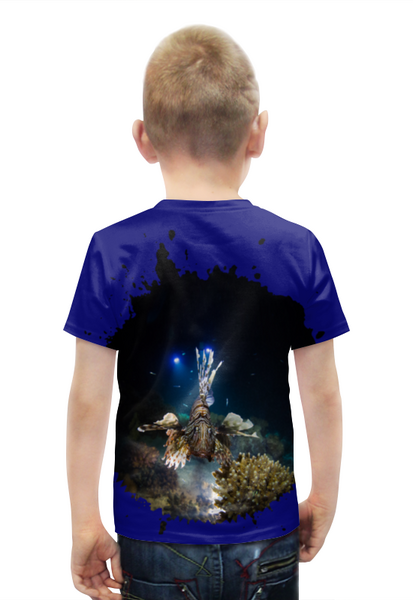 Заказать детскую футболку в Москве. Футболка с полной запечаткой для мальчиков Рыба Крылатка от Оксана Музыка - готовые дизайны и нанесение принтов.