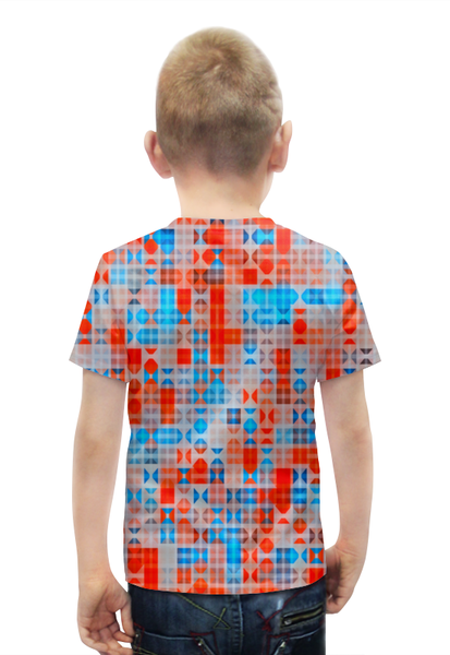 Заказать детскую футболку в Москве. Футболка с полной запечаткой для мальчиков Цветные фигуры от THE_NISE  - готовые дизайны и нанесение принтов.