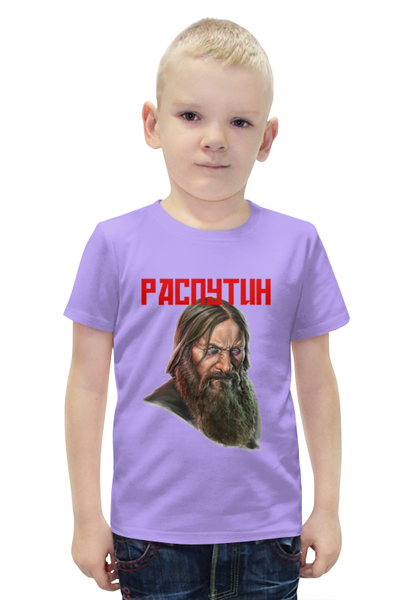 Заказать детскую футболку в Москве. Футболка с полной запечаткой для мальчиков Распутин от Leichenwagen - готовые дизайны и нанесение принтов.