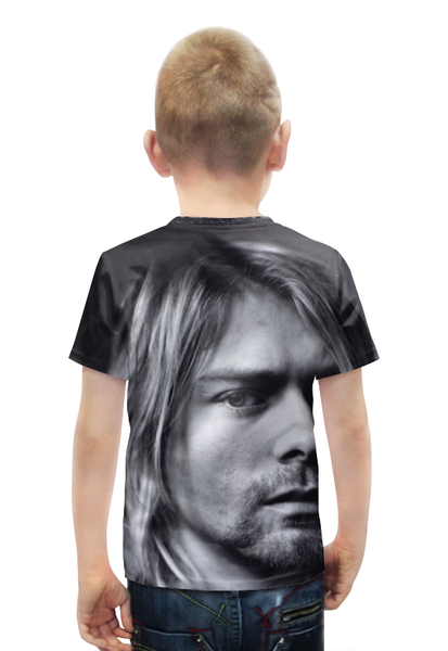 Заказать детскую футболку в Москве. Футболка с полной запечаткой для мальчиков Kurt Cobain от Jimmy Flash - готовые дизайны и нанесение принтов.