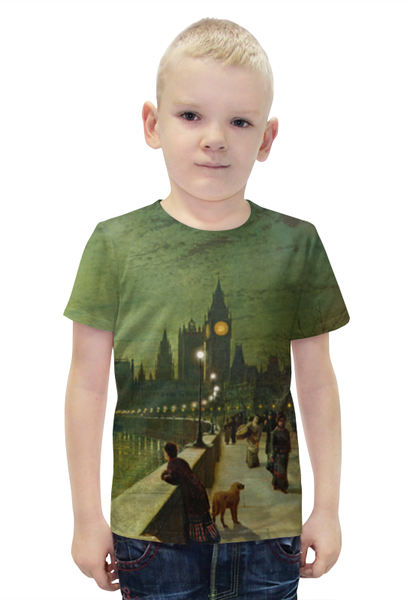 Заказать детскую футболку в Москве. Футболка с полной запечаткой для мальчиков Вечерний Лондон от Fil6 - готовые дизайны и нанесение принтов.