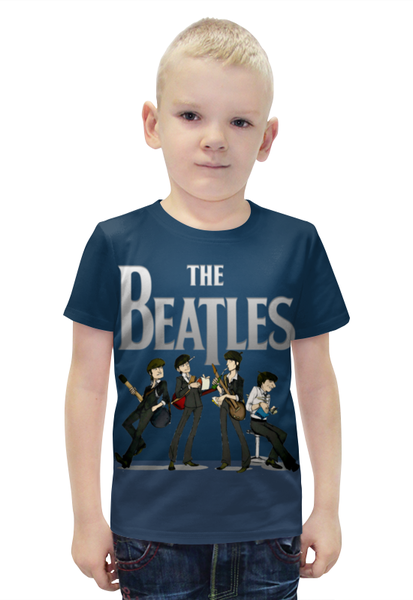 Заказать детскую футболку в Москве. Футболка с полной запечаткой для мальчиков The Beatles  от ПРИНТЫ ПЕЧАТЬ  - готовые дизайны и нанесение принтов.