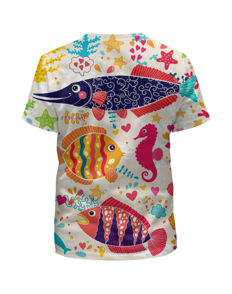 Заказать детскую футболку в Москве. Футболка с полной запечаткой для мальчиков Обитатели моря 2 от Виктор Гришин - готовые дизайны и нанесение принтов.