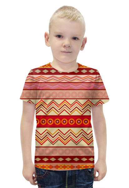 Заказать детскую футболку в Москве. Футболка с полной запечаткой для мальчиков ETHNIC от CoolDesign - готовые дизайны и нанесение принтов.