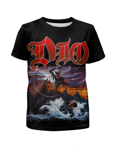 Заказать детскую футболку в Москве. Футболка с полной запечаткой для мальчиков Ronnie James Dio от Leichenwagen - готовые дизайны и нанесение принтов.