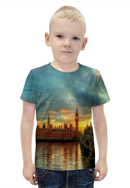 Заказать детскую футболку в Москве. Футболка с полной запечаткой для мальчиков Лондон от THE_NISE  - готовые дизайны и нанесение принтов.